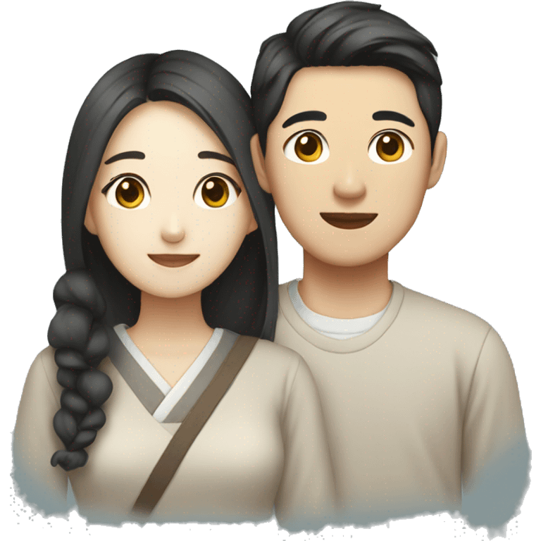 Korean young couple emoji