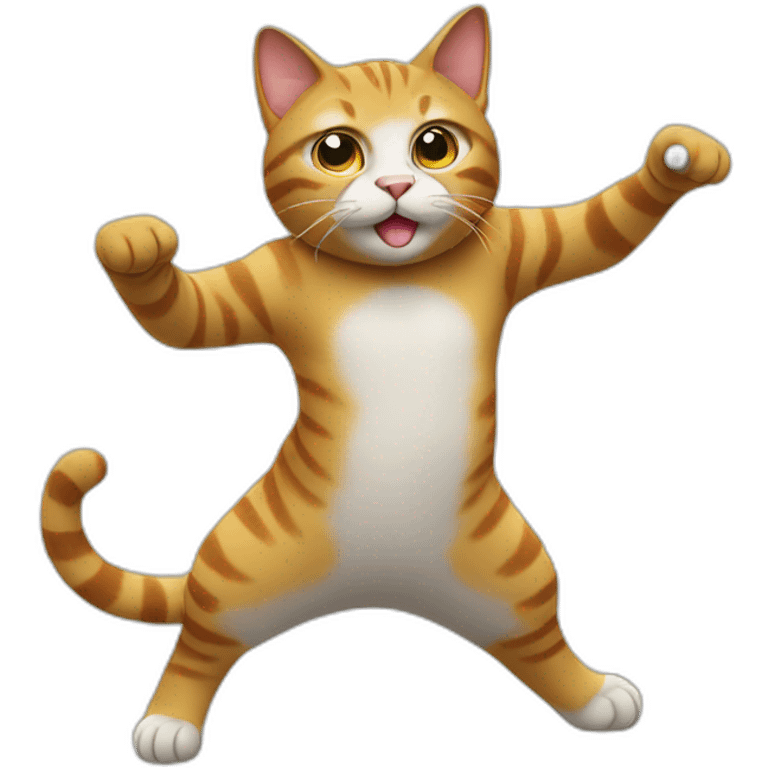 Cat doing a dab emoji