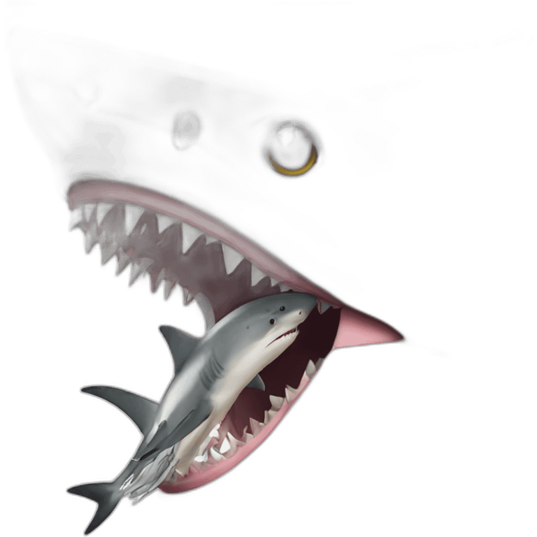 shark eating bird emoji