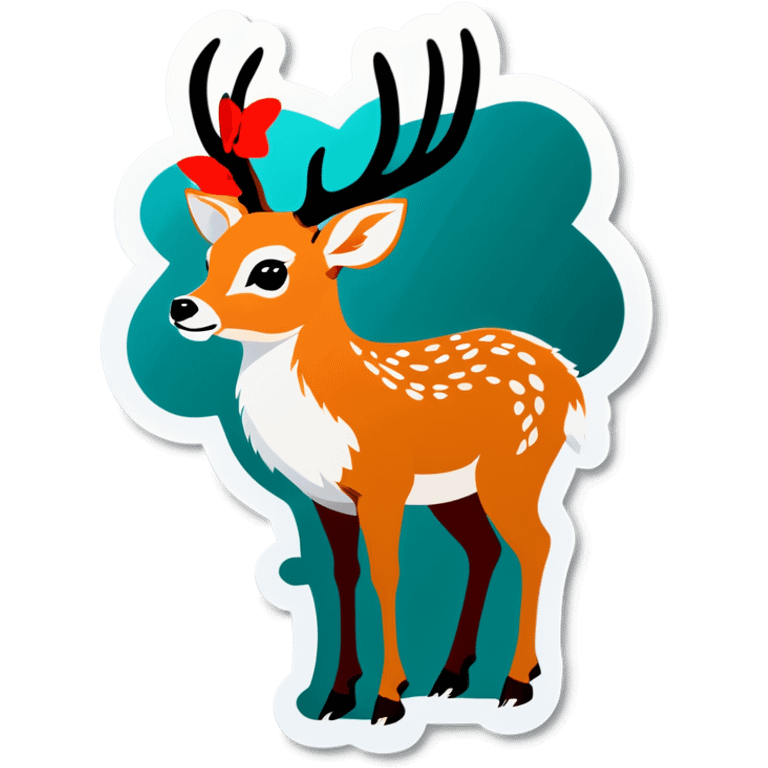 Deer with bow emoji