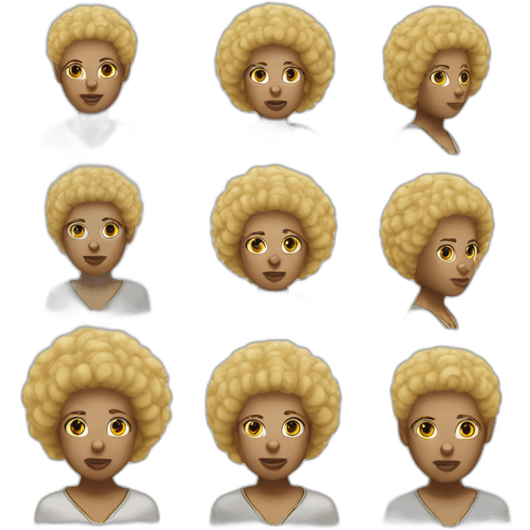 A blonde rapper with a German afro, 40 years old emoji