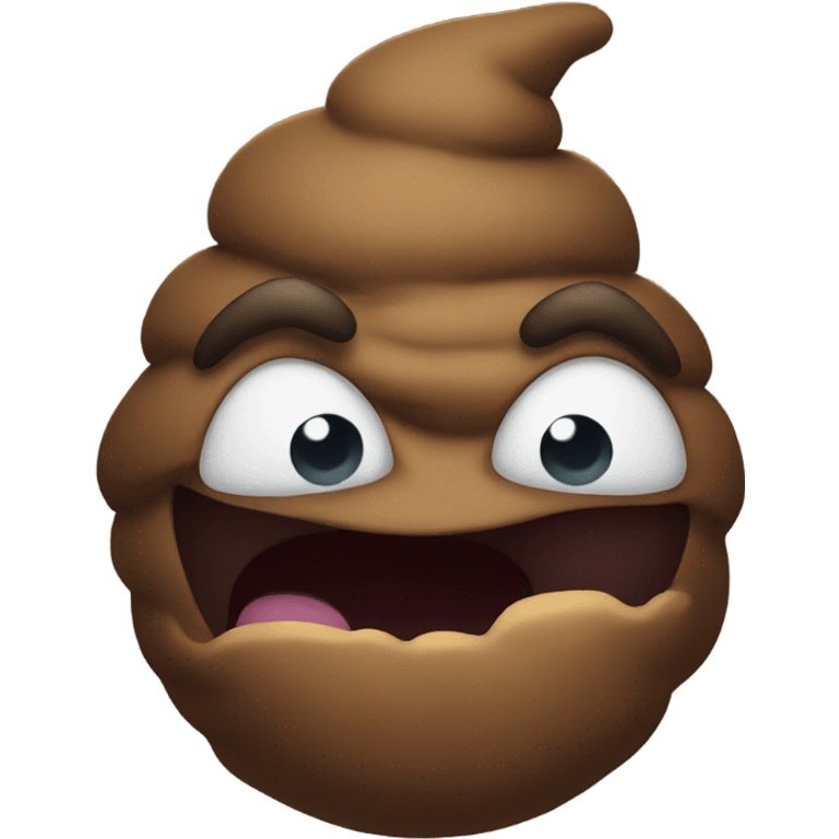 Scary poop emoji