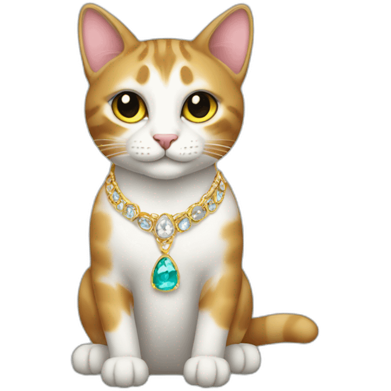 cat in jewelery  emoji