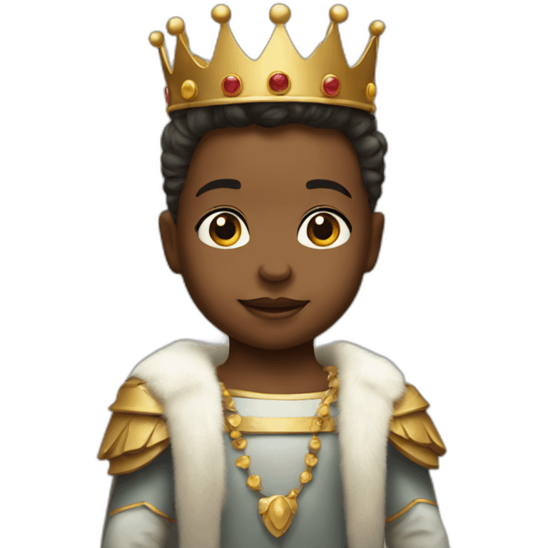 Toddler with a king crown emoji