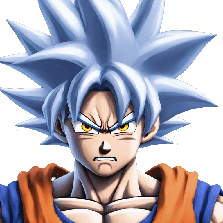 ultra instinct goku slightly mad emoji