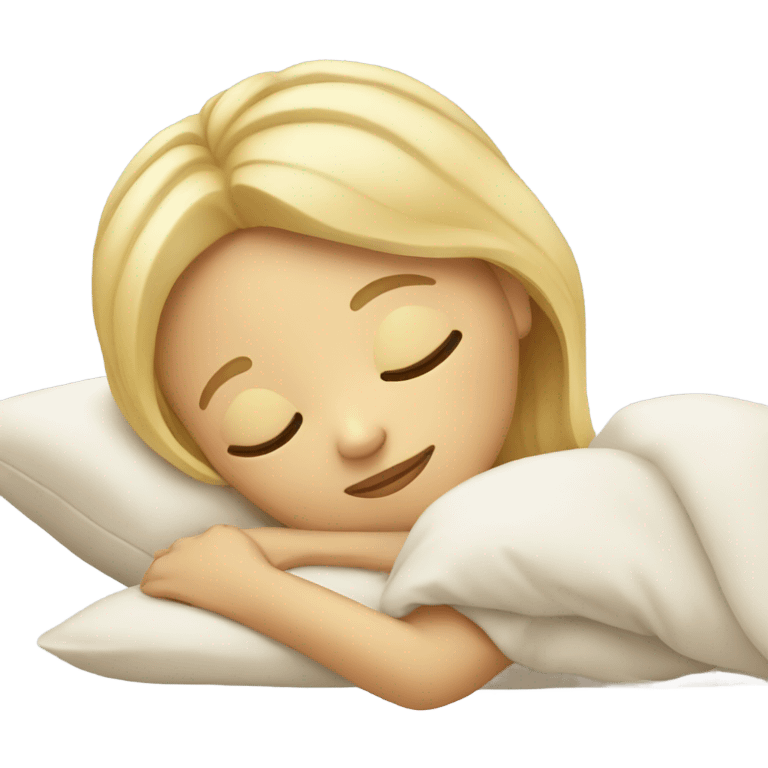 Blond girl sleeping emoji