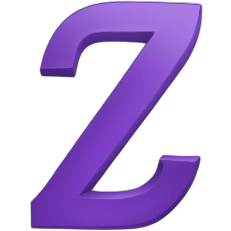 Purple z letter as a dollar symbol emoji