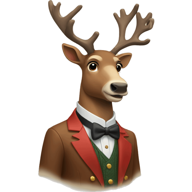 Dapper reindeer emoji