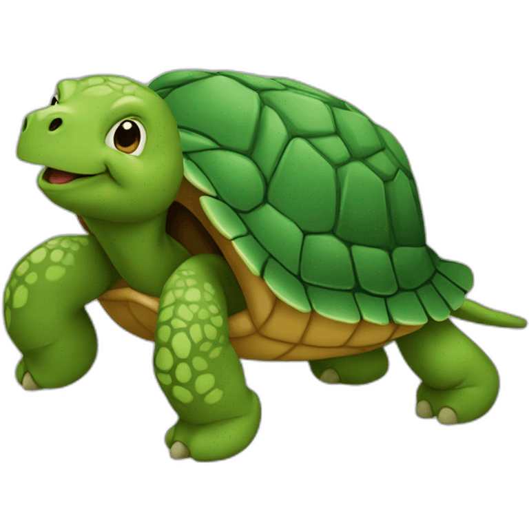 Tortue sur cheval emoji