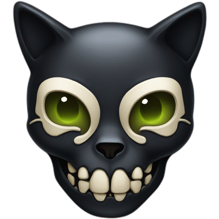 Black-cat-skull emoji