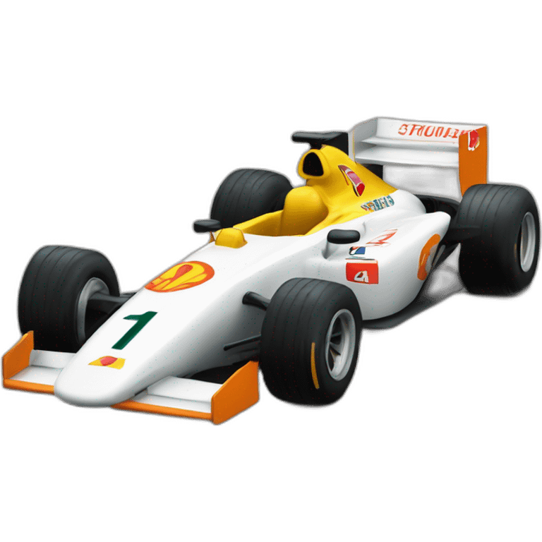 Voiture de formule 1 numéro 44 emoji