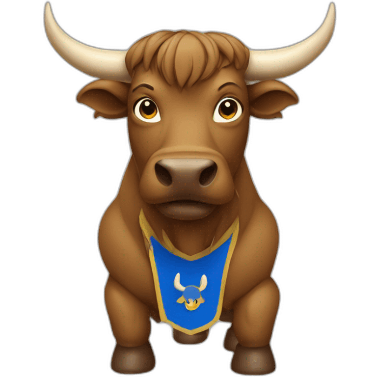 Bull with levski sofia tshirt emoji