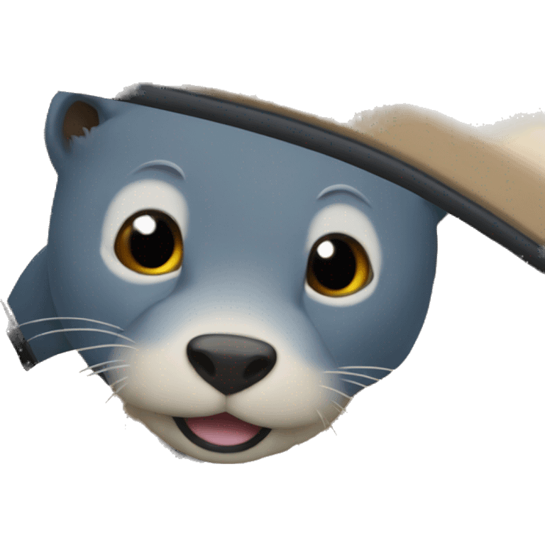 otter in a blue mustang emoji