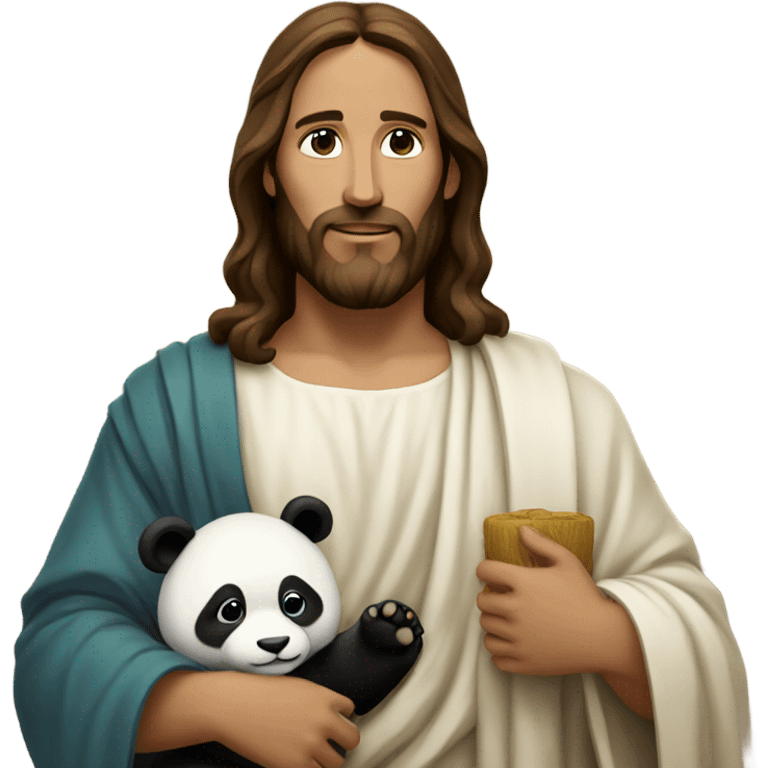 jesus with a panda emoji