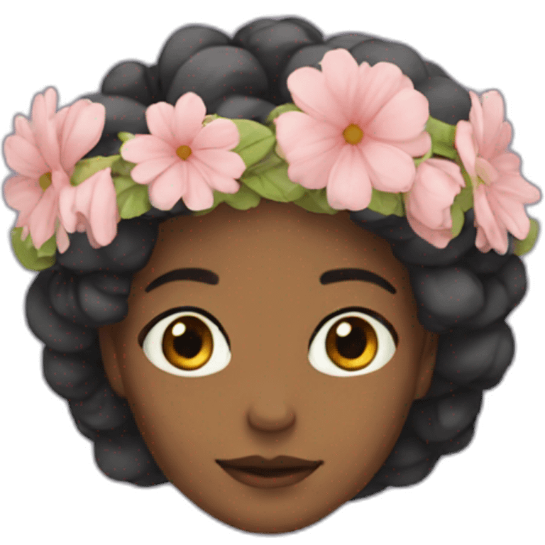 flower crown without girl emoji