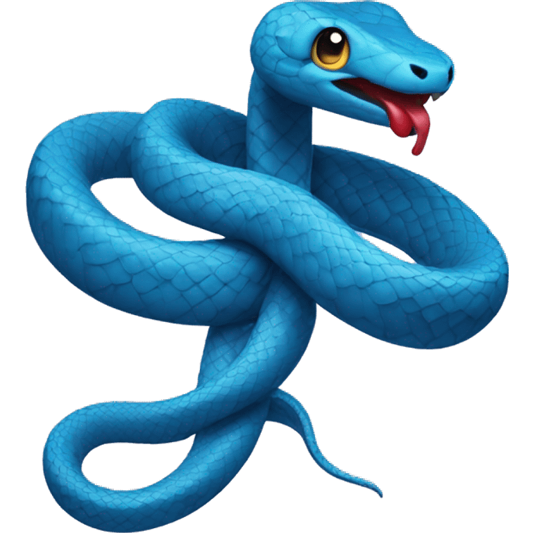 blue Snake couple in love emoji