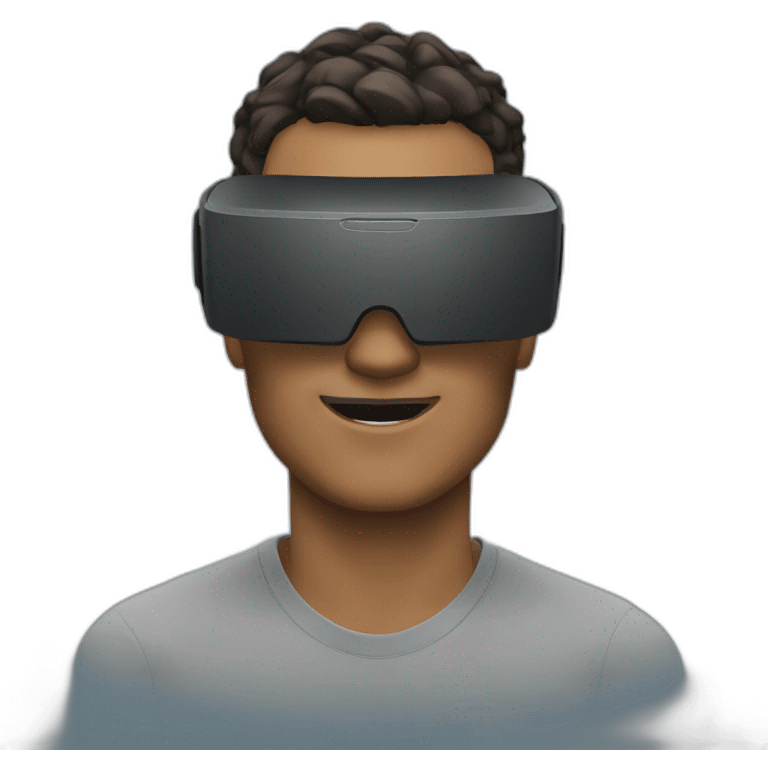 Man wearing virtual reality headset emoji