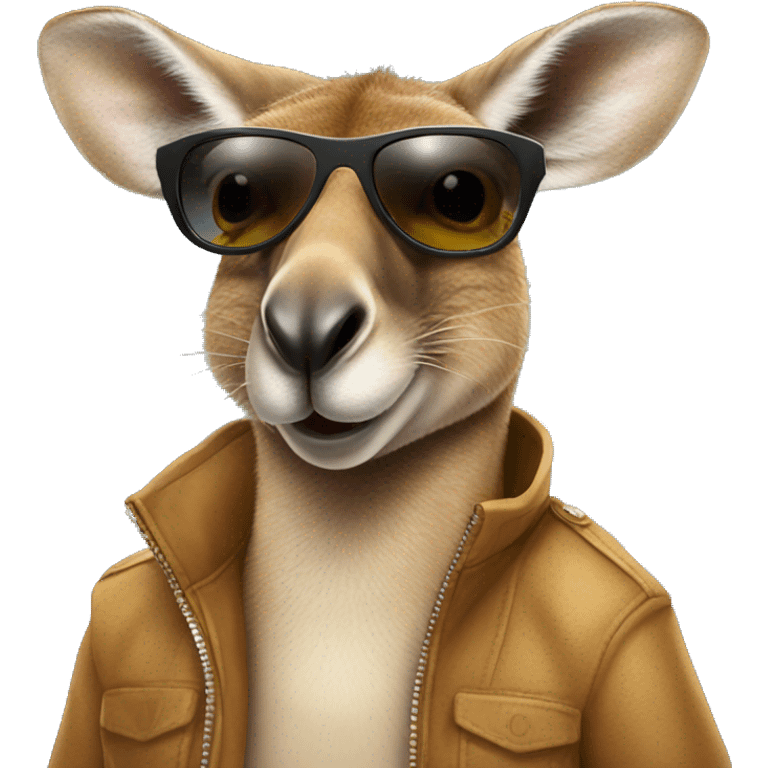 Kangaroo in sunglasses emoji