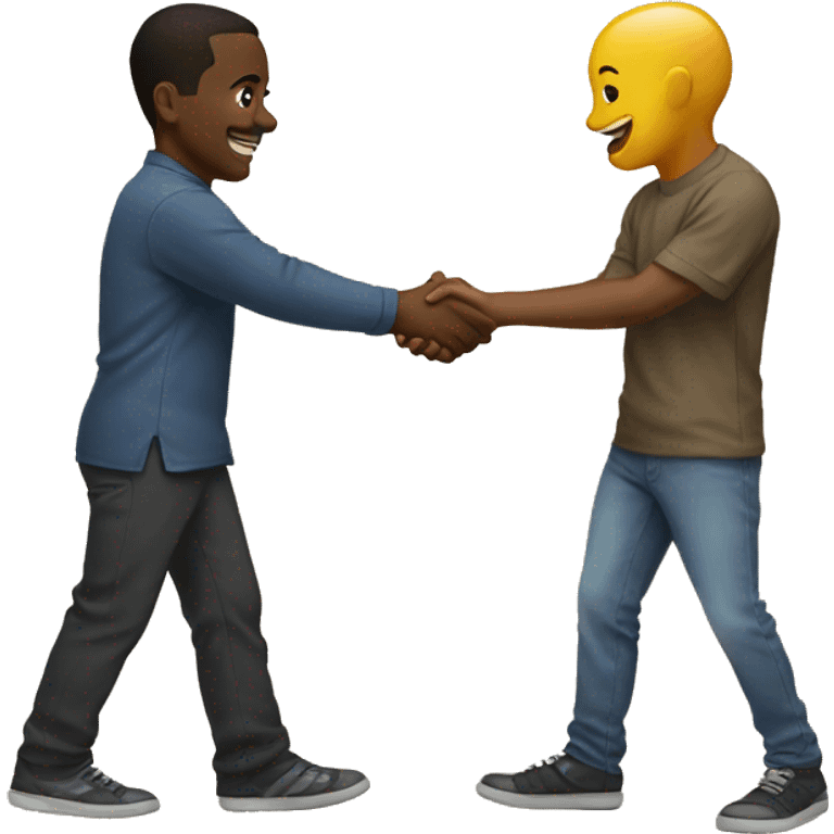 dap handshake with friend emoji