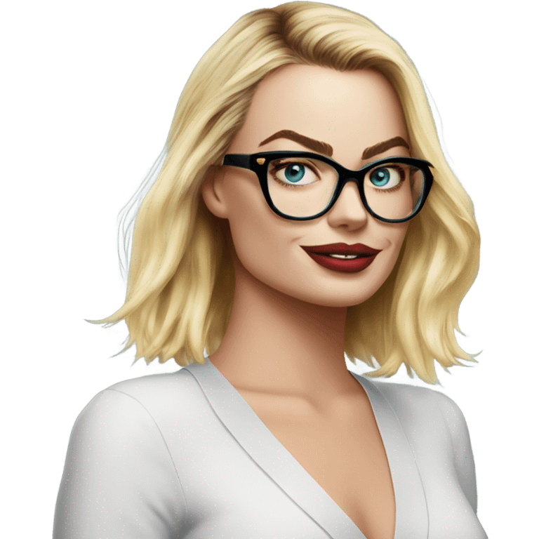 :Margot Robbie: glasses  emoji