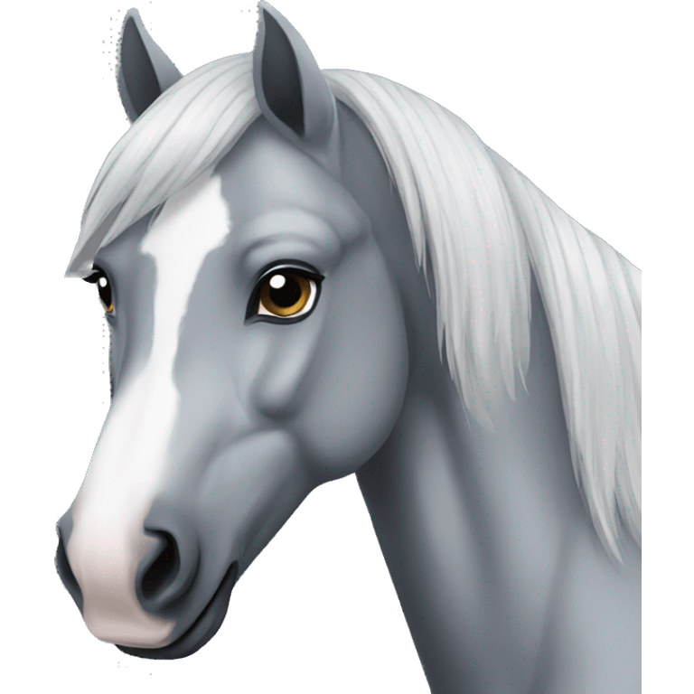 gray mustang mare  emoji