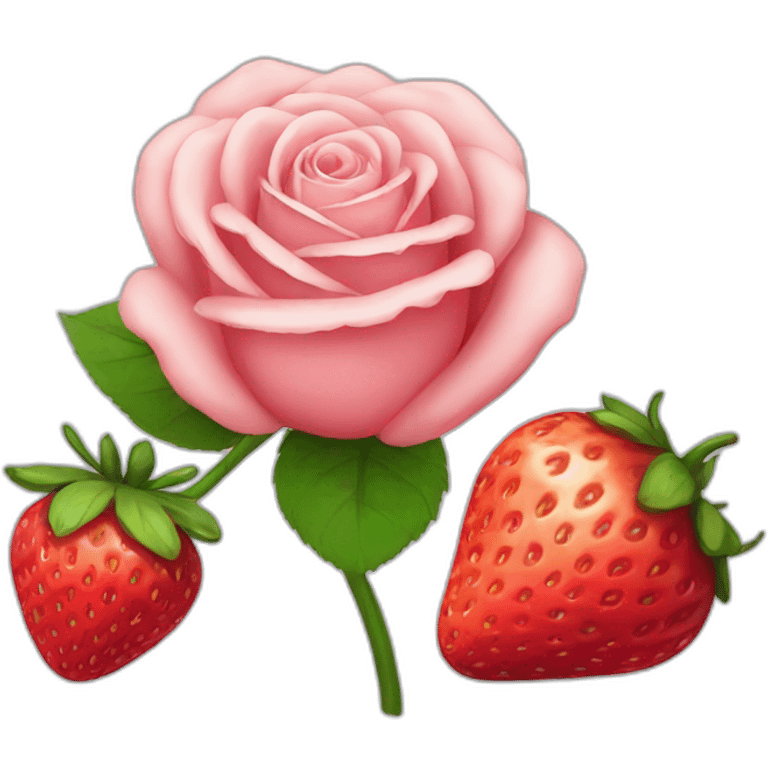 Rose with strawberry  emoji