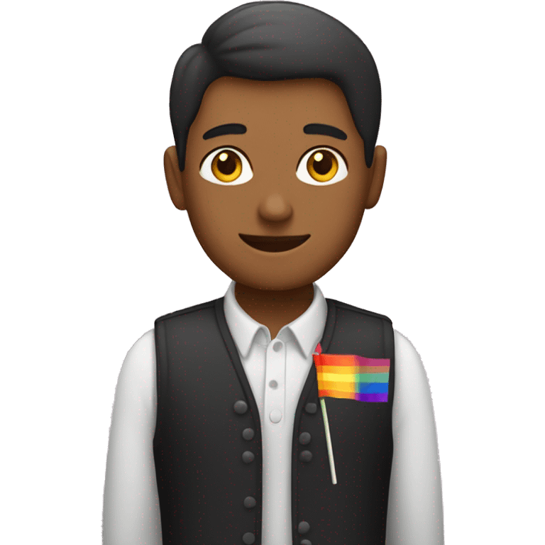 A gay person with lgbt flag emoji