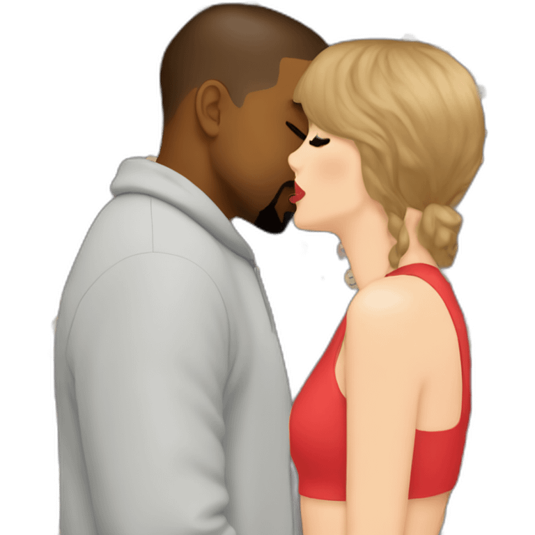 taylor swift and kanye west making out emoji