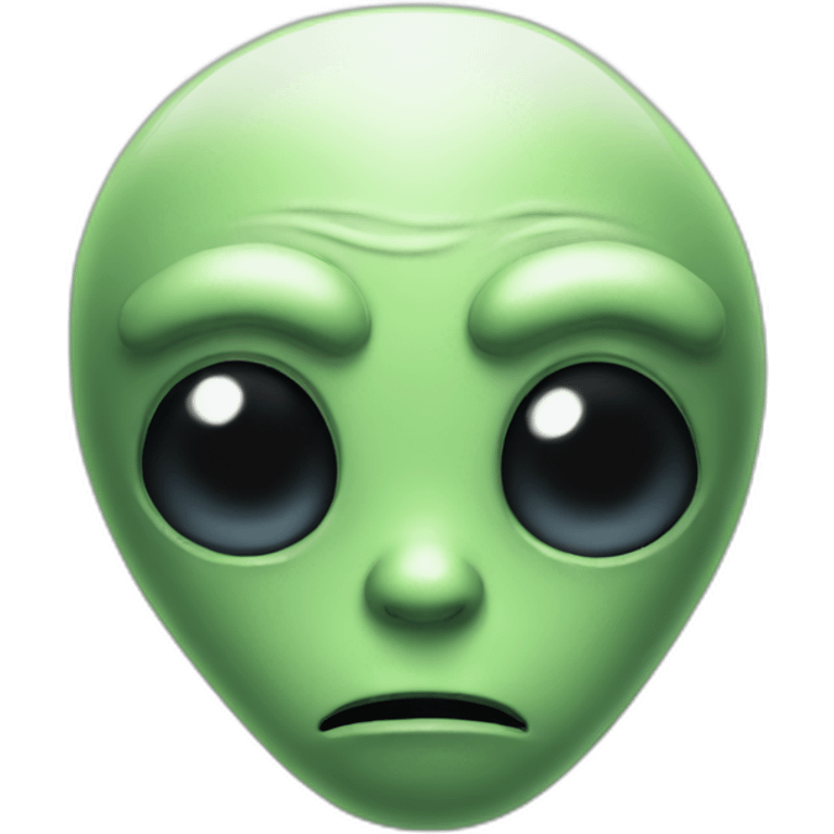 Sad alien emoji