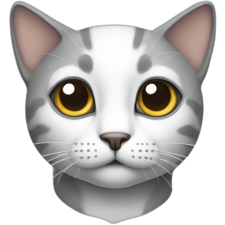 cat white and gray emoji