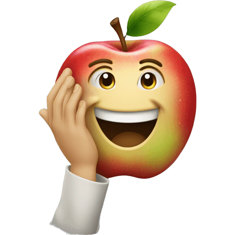 Clapping apple emoji