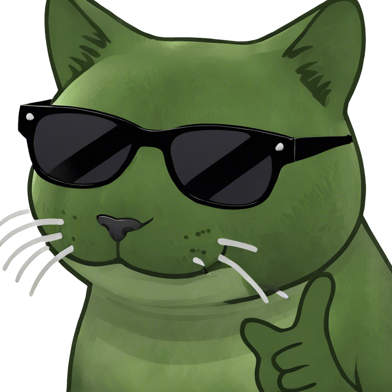 Cat with sunglasses emoji