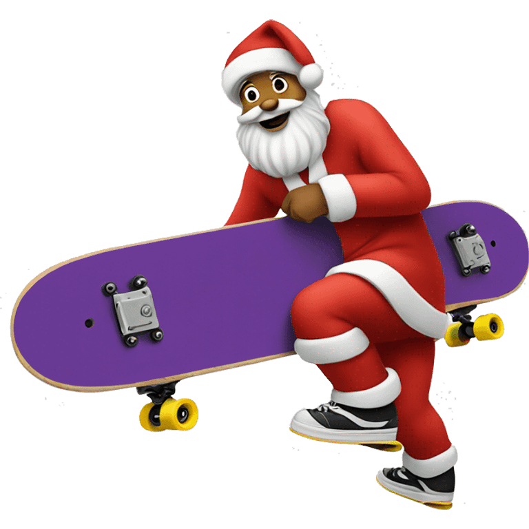 santa claus in skateboard  emoji