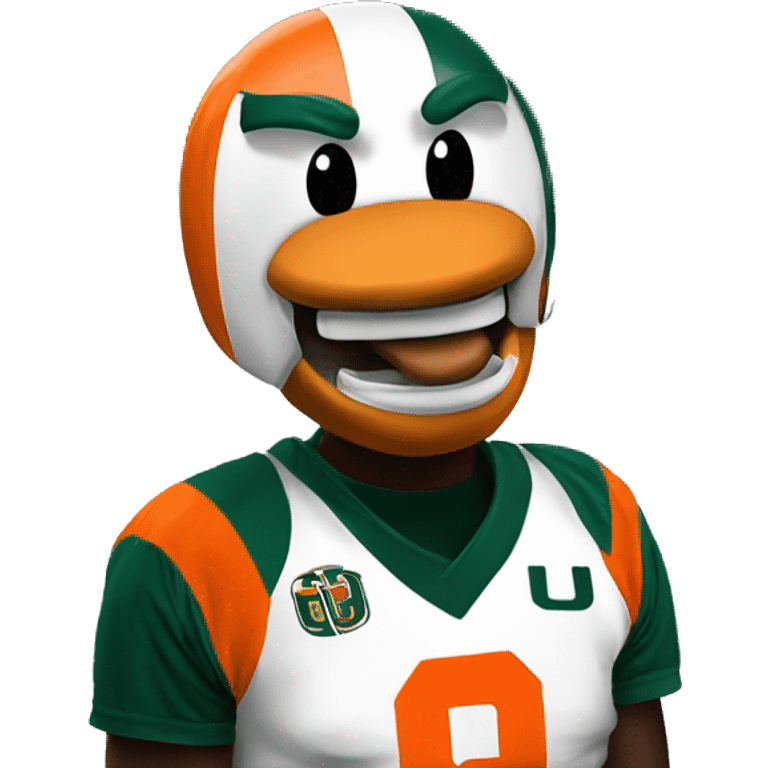 Miami hurricanes mascot on street emoji