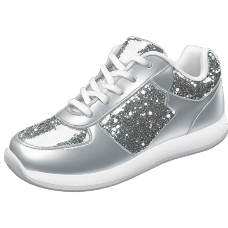 Silver sparkle sneakers emoji