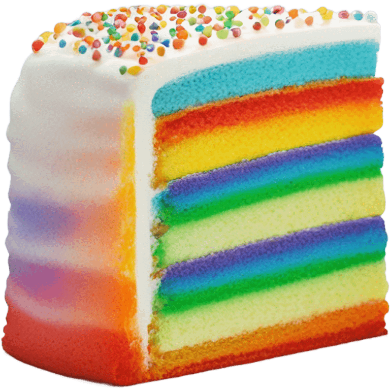 Rainbow cake slice emoji