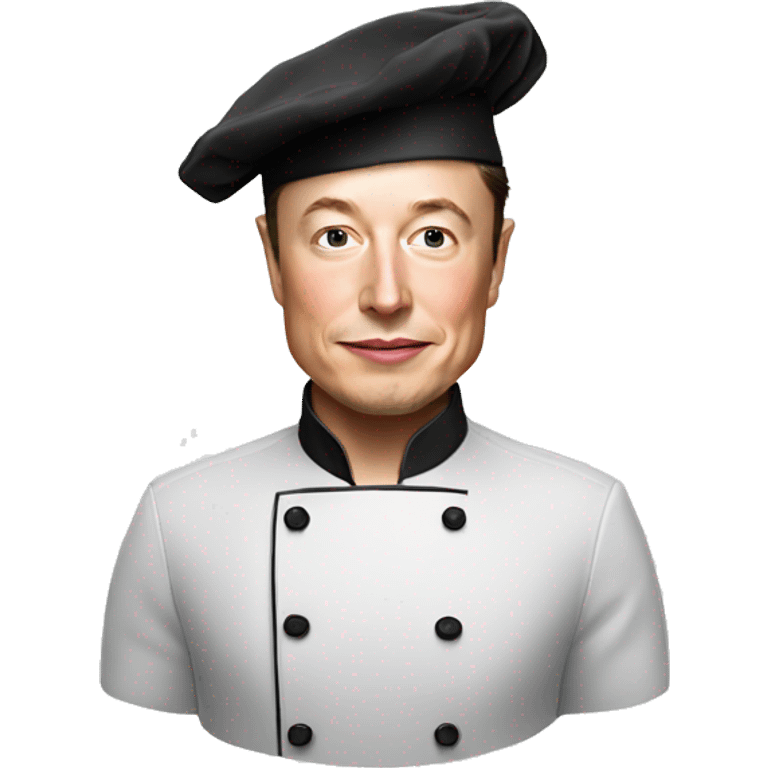 elon musk with chefs hat emoji