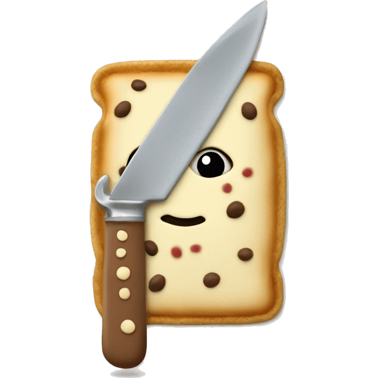 poptart holding a knife emoji