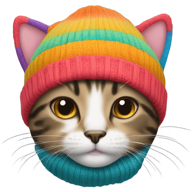 Cat with beanie emoji