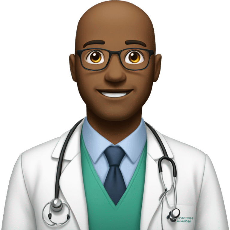 doctor of endocrinology, portrait, handsome emoji