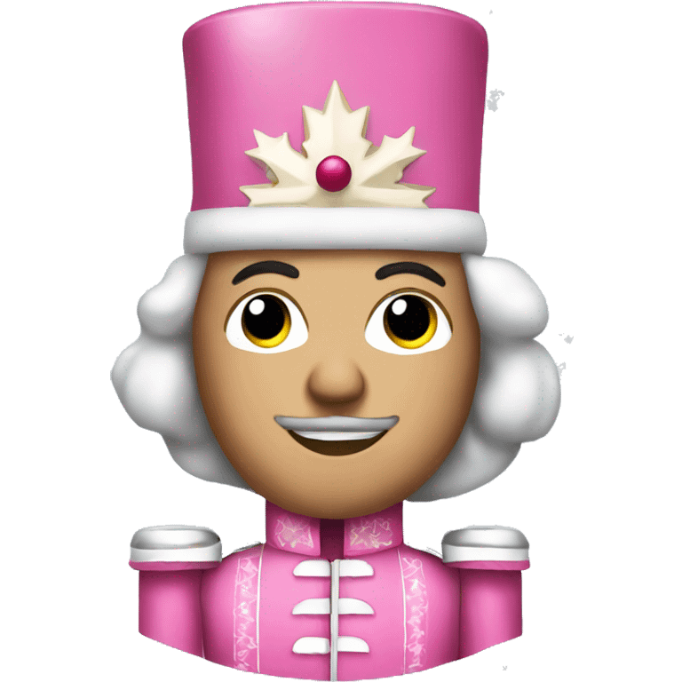 A pink Christmas nutcracker  emoji