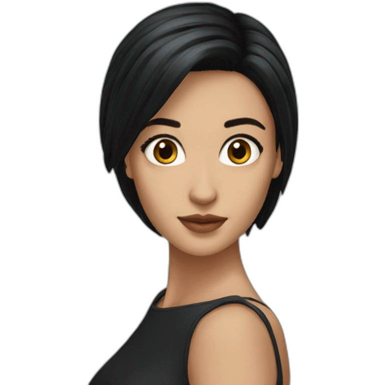 irina black hair emoji