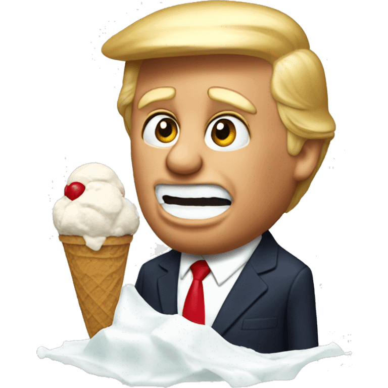 Donald trump eating ice cream emoji