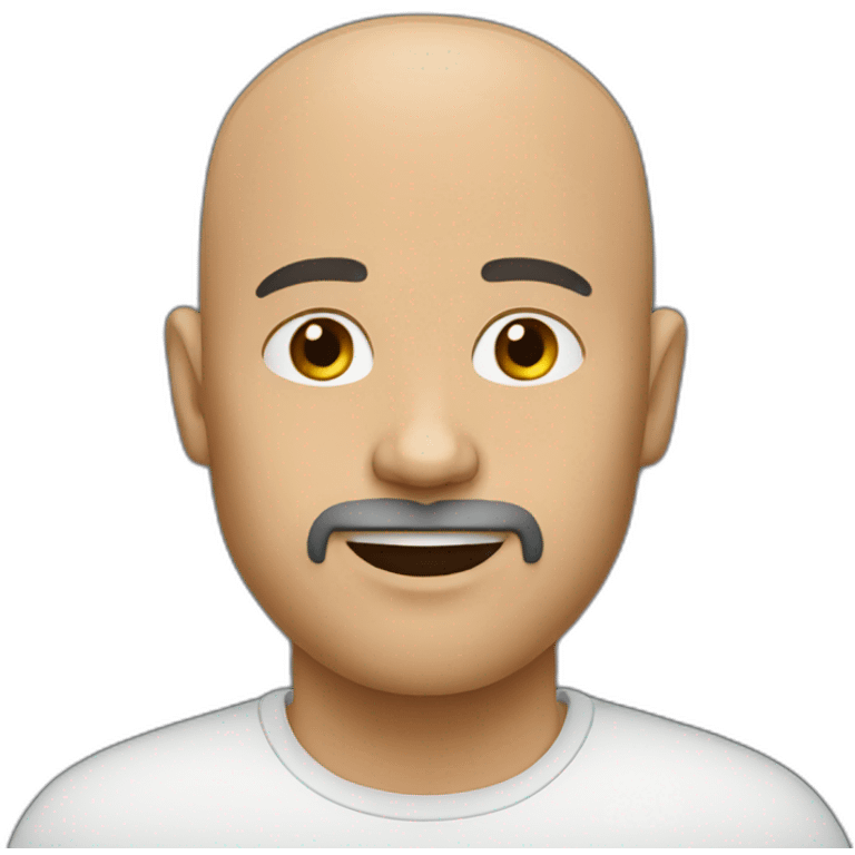 bald guy,-white-chin-goatee emoji