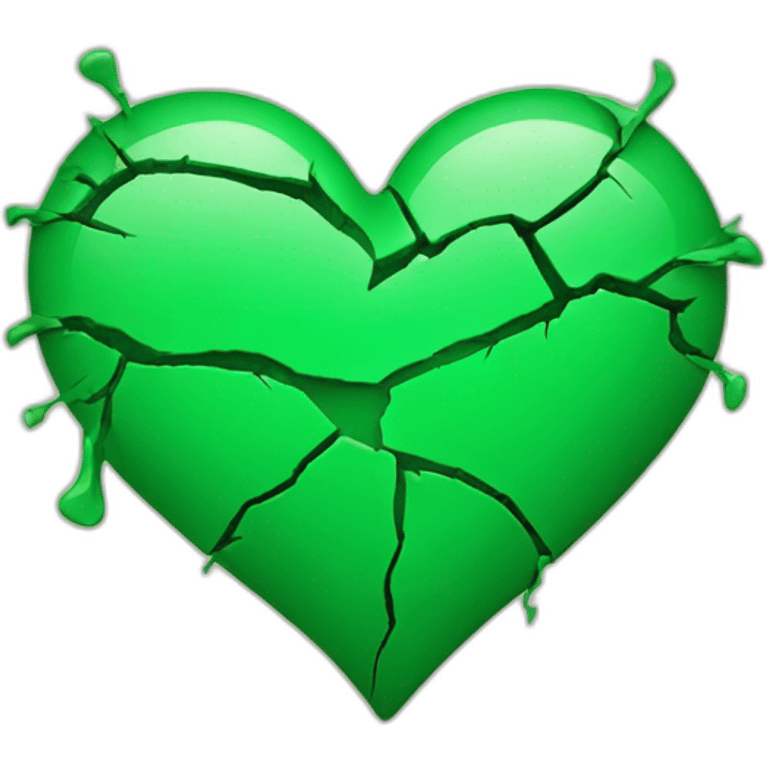 Green broken heart emoji