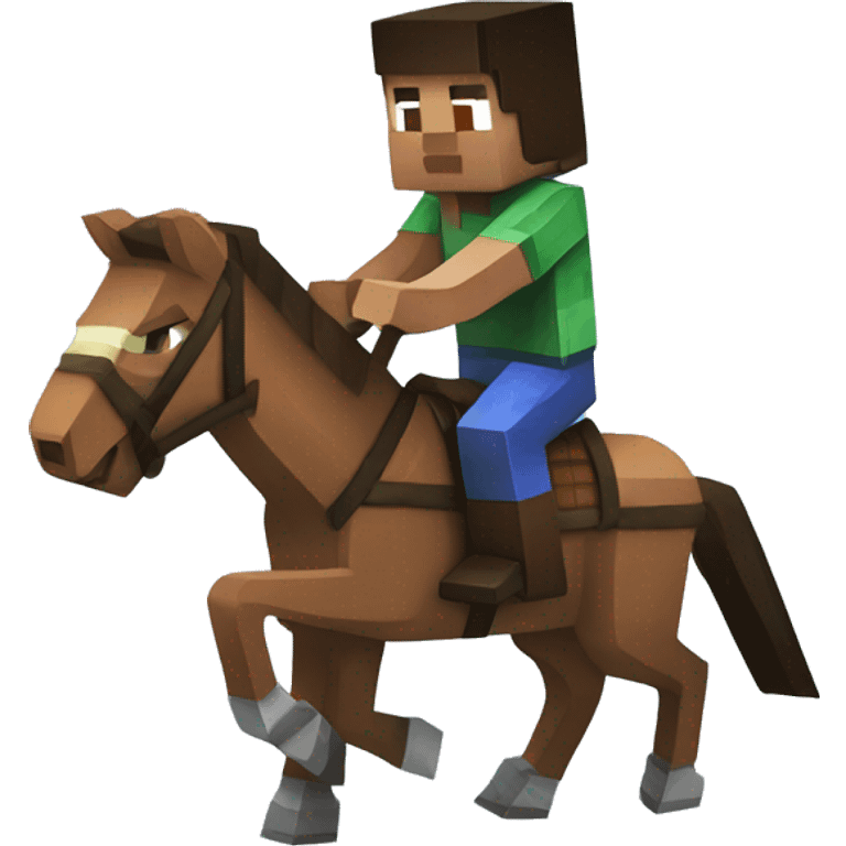 minecraft riding a horse emoji