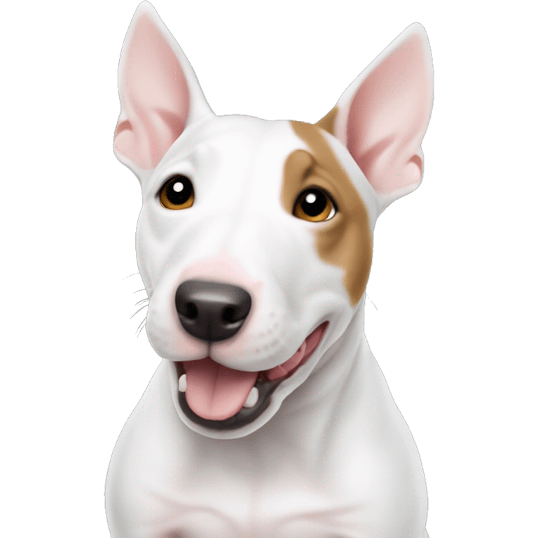 Miniature bull terrier white ginger emoji