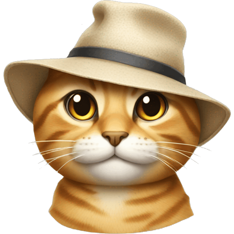 cat wearing a hat emoji