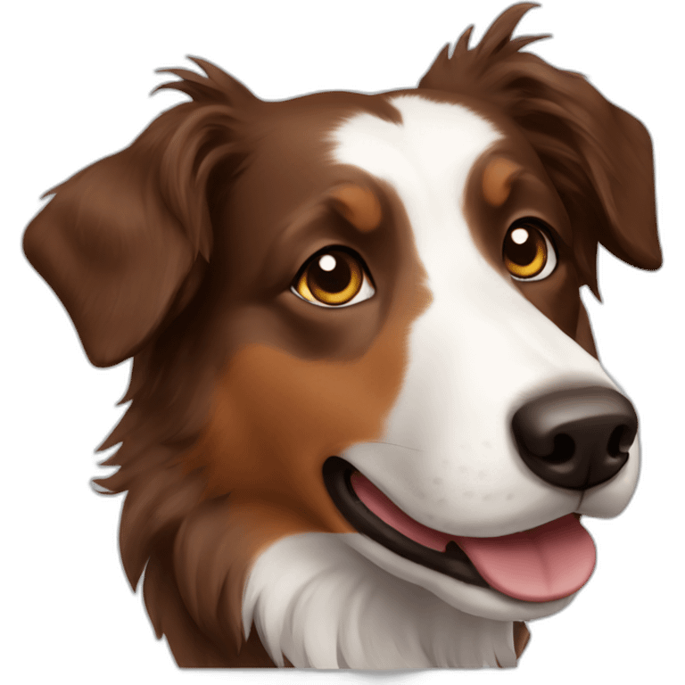 Brown bordercollie emoji