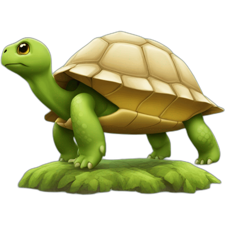 chat sur une tortue emoji